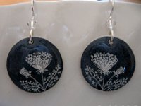 Blue & White Queen Anne's Lace Earrings Pysanky Eggshell Jewelry By So Jeo : pysanky pysanka ukrainian easter egg batik art eggshell jewelry pendants earrings drop dangle etched flowers gift women accessories accessory pendant necklace bail crystal finding sterling silver filled sojeo flowers celtic purple white red pink brown green purple orange cream burgundy magenta teal turqoise crows crow blue black so jeo art handmade